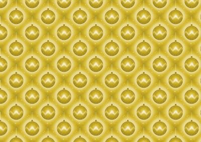 Gold Christmas Bauble Backing Paper