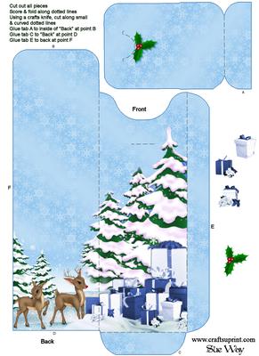 Snowy Christmas Gifts Cutlery Wrap