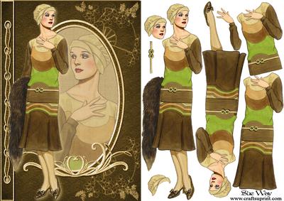 Twenties Morning Dress Fashion Reflections Decoupage