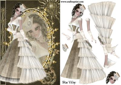 Steampunk Fashion Reflections Decoupage