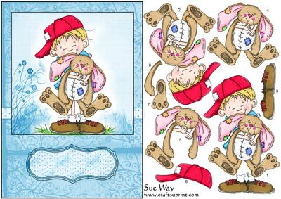 Favourite Toy Card Front and Decoupage