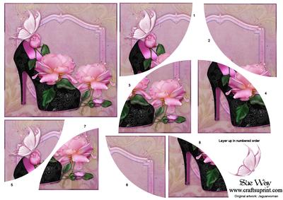 Roses and Butterflys Shoe Curved Spiral Stacker