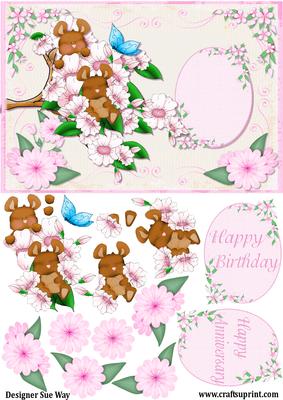 Apple Blossom Mice and Front and Decoupage