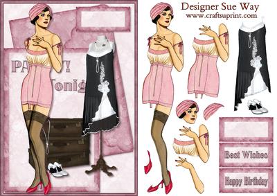 Art Deco Party Invite Fashion Decoupage