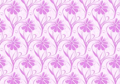 Pink Flowers with Swirly Leaves Backing Paper