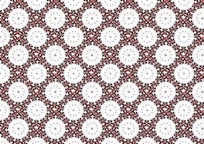 Kalidescope of Red Sparkly Flowers