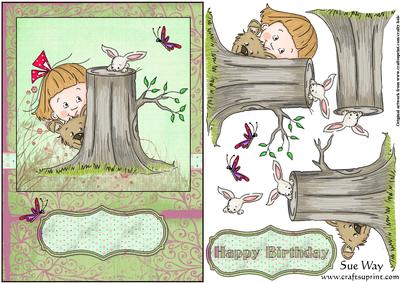 Hide and Seek Birthday Decoupage