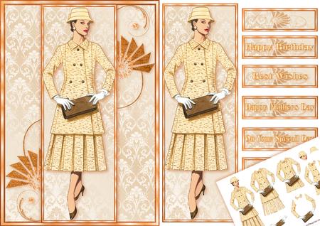Fashionista Panel Bookmark Card Front Mini Kit