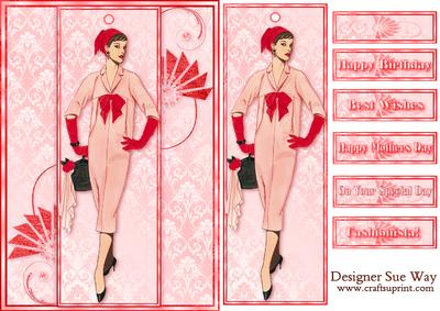 Audrey Hepburn Inspired Fashion Panel Bookmark Card