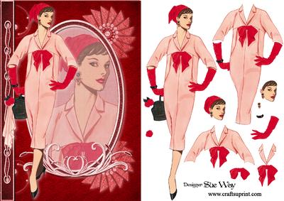 Audrey Hepburn Inspired Fashion Reflections Decoupage