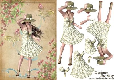 A Windy Day in Summer Decoupage