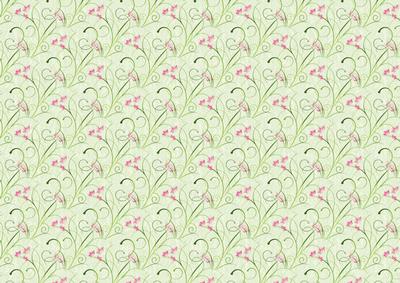 Swirly Flowers on Silk Backing Paper