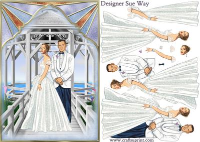 Art Deco Wedding in Paradise Decoupage