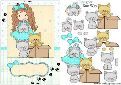 Cat Lover's Kitten Surprise Decoupage