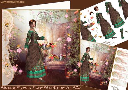 Vintage Flower Lady Mini Kit