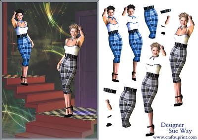 1950's Rock and Roll Ladies Fashion Show Decoupage