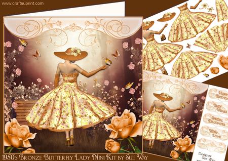 1950's Bronze Butterfly Lady Mini Kit