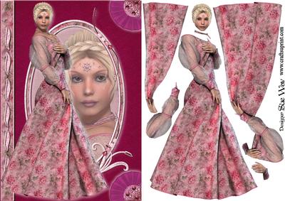 Pink Princess Fashion Reflections Decoupage