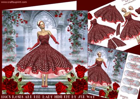 1950's Roses Are Red Lady Mini Kit