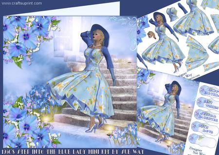 1950's Step Into the Blue Lady Mini Kit