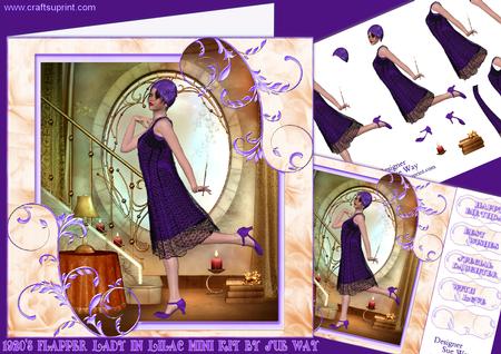1920's Flapper Lady in Purple Mini Kit