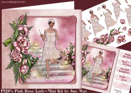 1920's Pink Rose Lady Mini Kit