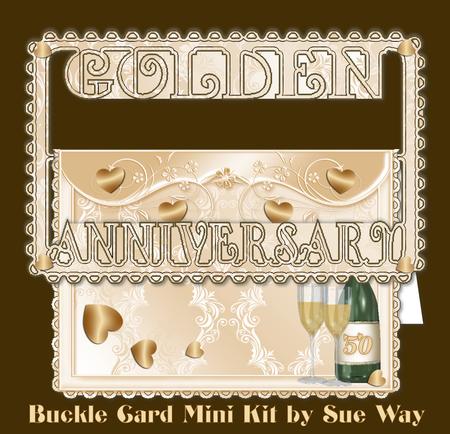 Golden Anniversary Buckle Card Mini Kit
