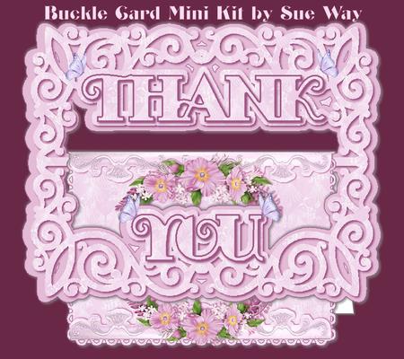 Thank You Flowers Buckle Card Mini Kit