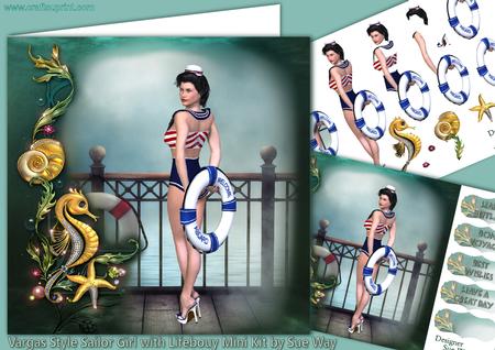 Vargas Style Sailor Girl with Lifebuoy Mini Kit