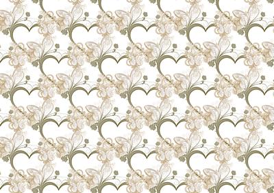 Lace Butterflies and Hearts Backing Paper