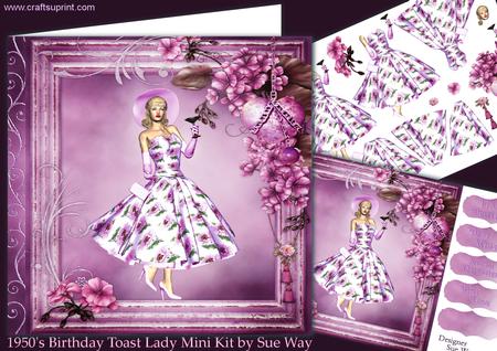1950's Birthday Toast Lady Mini Kit