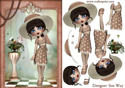 Thoroughly Modern Millie Card Front & Decoupage
