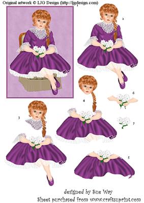 Victorian Girl Decoupage