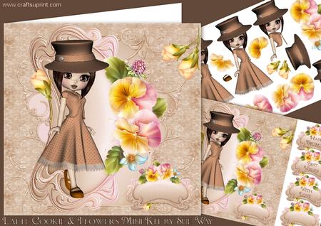 Latte Cookie and Flowers Mini Kit