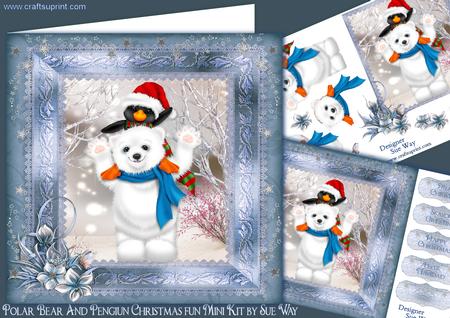 Polar Bear and Pengiun Christmas Fun Mini Kit