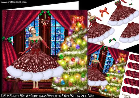 1950's Lady by the Christmas Window Mini Kit