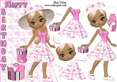 Pretty in Pink Birthday Girl Over the Edge