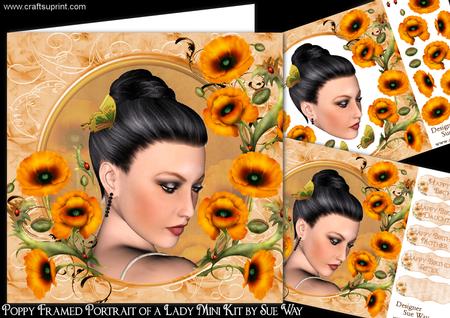Poppy Framed Portrait of a Lady Mini Kit