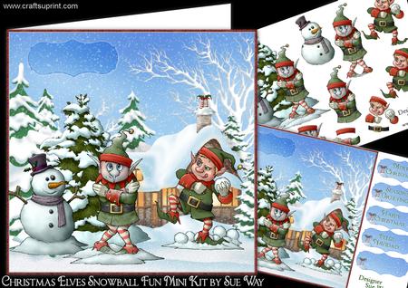Christmas Elves Snowball Fun Mini Kit