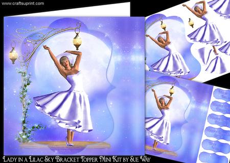 Lady in a Lilac Sky Bracket Topper Mini Kit