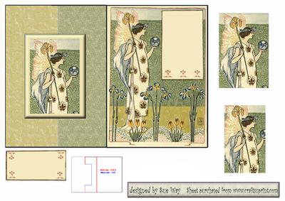 Vintage English Garden ~ Fold Back Card