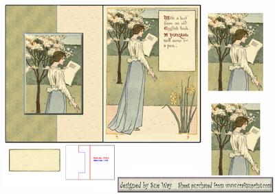 Vintage Lady in a Garden~jonquil