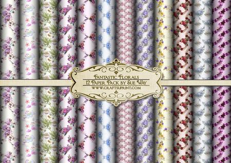 Fantastic Florals 12 Backing Papers Kit