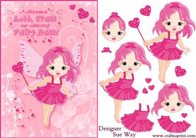 A Little Bit of Fairy Dust Card Front and Decoupage