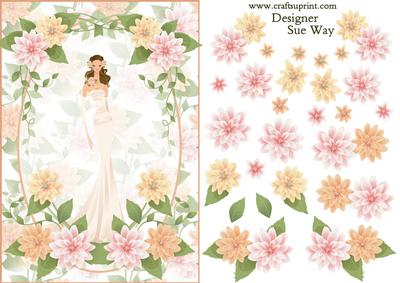 Delicate Dahlia Card Front and Decoupage