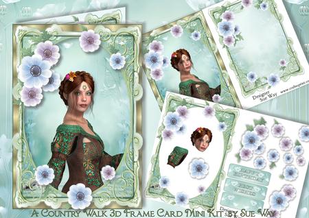 A Country Walk 3D Frame Card