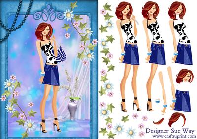 Fashionista! Goes Shopping Decoupage