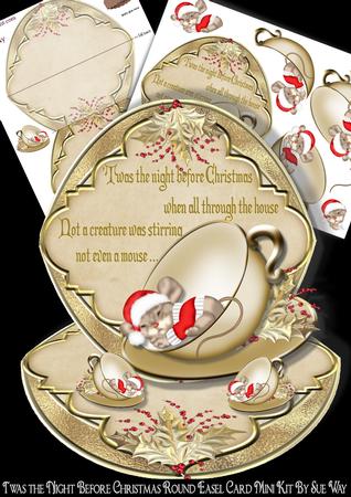 Twas the Night Before Christmas Round Easel Card