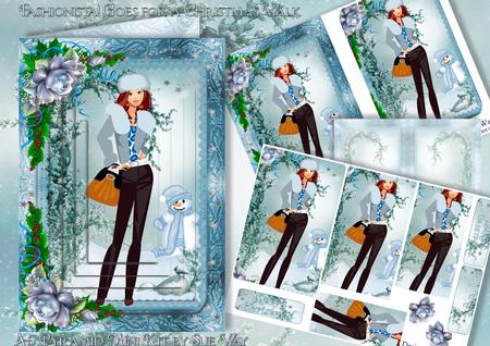 Fashionista! Goes for a Christmas Walk A5 Pyramid Mini Kit