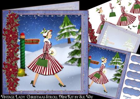 Vintage Lady Christmas Stroll Mini Kit